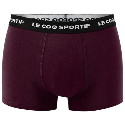 5. Le Coq Sportif bokserki majtki męskie 3PAK czarne szare bordowe