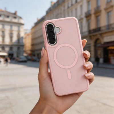 4. Etui Tech-Protect Magmat MagSafe na Samsung Galaxy A36 / A56 / A37 5G - różowe matowe