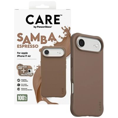 4. Etui CARE by PanzerGlass Fashionable Samba MagSafe na iPhone Air - brązowe
