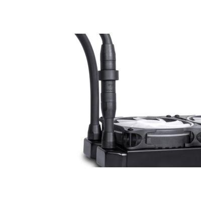 7. Alphacool Pro Aurora 420 CPU AIO Procesor Zestaw do chłodzenia płynami 14 cm Czarny, Biały