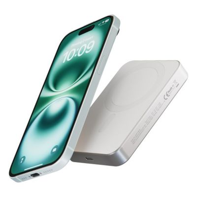 4. ZENS Slim Qi2 Aluminium Powerbank - magnetyczny powerbank 10000 mAh kompatybilny z MagSafe i Qi2 (white)