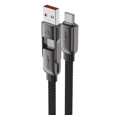 2. Kabel Acefast C13-04 USB-C - USB-A / USB-C 480Mb/s 3A 1.2m - czarny