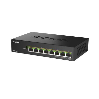 5. D-Link DMS-108P/E przełącznik sieciowy Nie zarządzany 2.5G Ethernet (100/1000/2500) Obsługa PoE Czarny