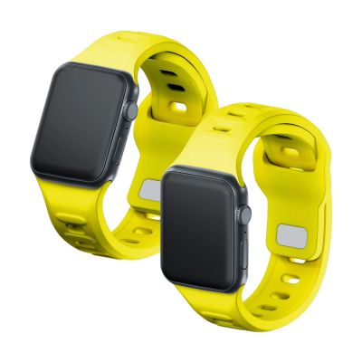 5. Pasek silikonowy 3mk Silicone Watch Strap do Apple Watch 38 / 40 / 41 mm - żółty