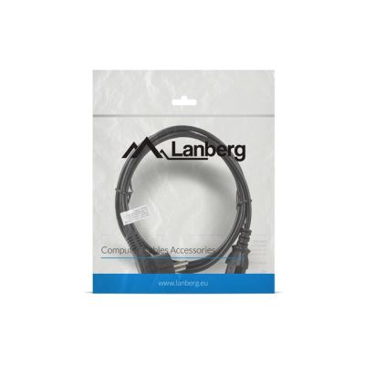 4. Kabel Lanberg CA-C13C-10CC-0018-BK (C13 / IEC C13 / IEC 320 C13 F - Shuko M; 1,8m; kolor czarny)