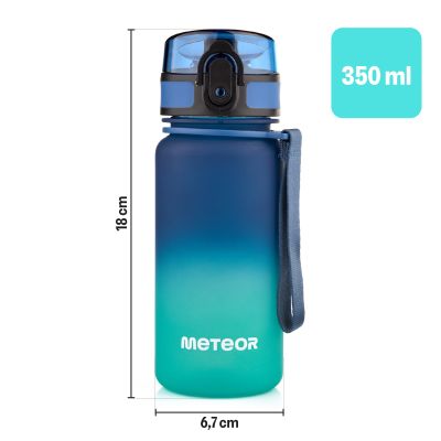 10. Bidon Meteor 350 ml 17657 niebieski/turkusowy
