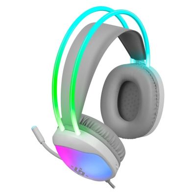 5. DEFENDER SŁUCHAWKI Z MIKROFONEM ECLIPSE RGB BIAŁE 62440