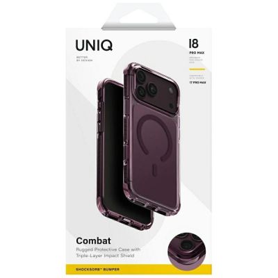 10. Etui UNIQ Combat Magclick Charging na iPhone 18 Pro Max / 17 Pro Max - burgundowe