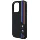 6. Etui BMW Silicone Cut Tricolor Lines MagSafe na iPhone 16 Pro - czarne