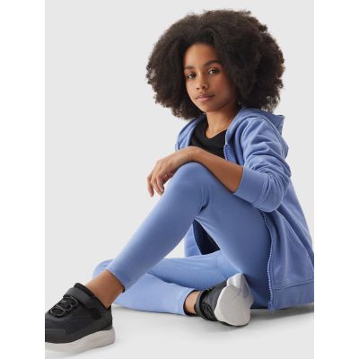 2. Legginsy bawełniane elastyczne dziewczęce 4F Junior