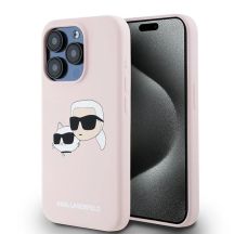 Etui Karl Lagerfeld Silicone Karl&Choupette MagSafe na iPhone 15 Pro Max - różowe