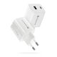 2. EVERACTIVE ŁADOWARKA SIECIOWA GAN 1 X USB ORAZ 1 X USB-C QUICK CHARGE 4.0 45W BIAŁA SC-450Q