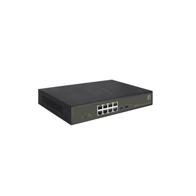 4. Przełącznik LevelOne Hilbt GB/SL PoE+ 10-portowy 19" 130W 1Gbps