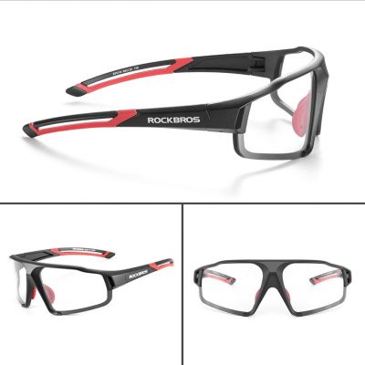3. Okulary rowerowe Rockbros SP216BK fotochromowe UV400 - czarno-czerwone