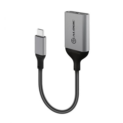Alogic Adapter USB-C -> 2x USB-C St/2xBu 10cm Space grey