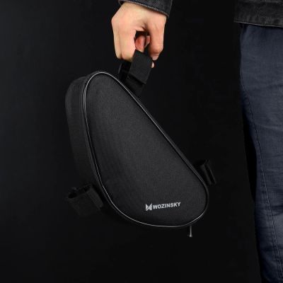 8. Wozinsky torba rowerowa na ramę roweru 1,5 l czarny (WBB11BK)