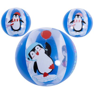 8. PIŁKA PLAŻOWA DMUCHANA 50CM PINGWIN MAGIC INK 53060