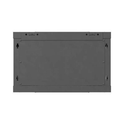 6. Szafa instalacyjna rack wisząca 19" 6U 600x600 czarna drzwi perforowane Lanberg (flat pack)