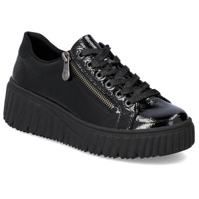 17. Buty na koturnie czarne Rieker W N2501-00