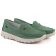 4. Skórzane półbuty damskie komfortowe zielone Jezzi 7075