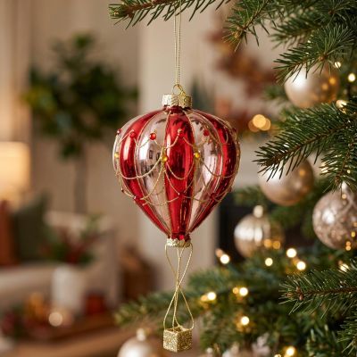 5. BOMBKA FORMÓWKA SZKLANA BALON MICA - CZERWONY RÓŻOWY