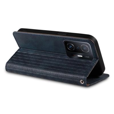 5. Magnet Strap Case etui do Xiaomi Redmi Note 11 Pro pokrowiec portfel + mini smycz zawieszka niebieski