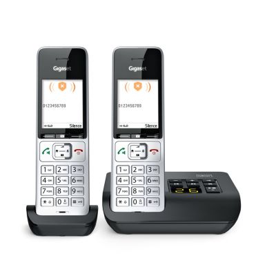 11. Telefon analogowy/DECT Gigaset COMFORT 500A duo Nazwa i identyfikacja dzwoniącego Czarny, Srebrny