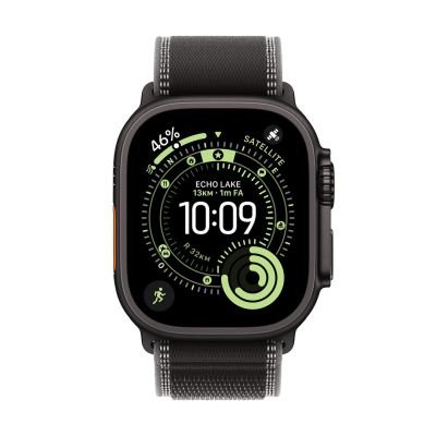 2. Zegarek Apple Watch Ultra 3 (2025) 5G 49mm Czarne tytanowe etui z pętlą Trail Loop S/M - Grafit
