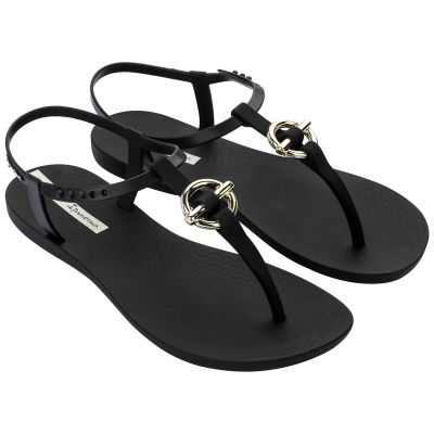 7. Ipanema Sandal Class sandały japonki damskie modne czarne ze złotym