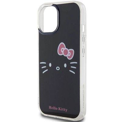 6. Etui Hello Kitty IML Kitty Face na iPhone 15 - czarne