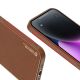 8. Dux Ducis Yolo etui iPhone 14 elegancki pokrowiec ze skóry ekologicznej brązowy