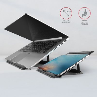 5. Axagon STND-L stojak na laptop Podstawka na notebooka Szary 40,6 cm (16")
