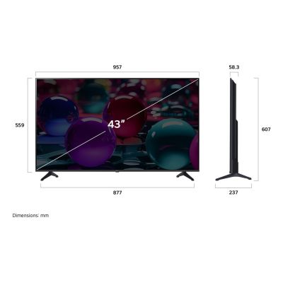 20. Telewizor LG 43UA73003LA LED 43'' 4K Ultra HD WebOS Dolby Digital DVB-T2 Czarny