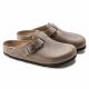 6. Chodaki damskie/męskie Birkenstock Boston Tabacco Brown olejowana skóra klapki narrow wąskie (0960813)