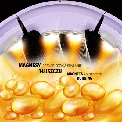 7. ZESTAW HULA HOP MAGNETYCZNY VIOLET HHM13 Z LICZNIKIEM HMS + PAS WYSZCZUPLAJĄCY BR163 BLACK