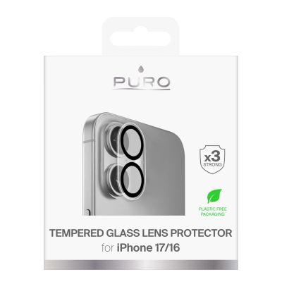 2. Szkło hartowane Puro Camera Standard na iPhone 17 / iPhone 16 na wyspę aparatu i obiektywy
