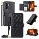 Etui na Samsung Galaxy A37 5G skórzane z portfelem funkcją podstawki i paskiem na ramię - czarne