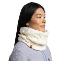 Bandana BUFF KNITTED & FLEECE NECK WARMER CARYN WHITE