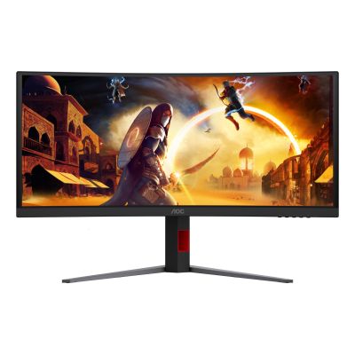 22. AOC G4 CU34G4ZCA monitor komputerowy 86,4 cm (34") 3440 x 1440 px Wide Quad HD Czarny, Czerwony