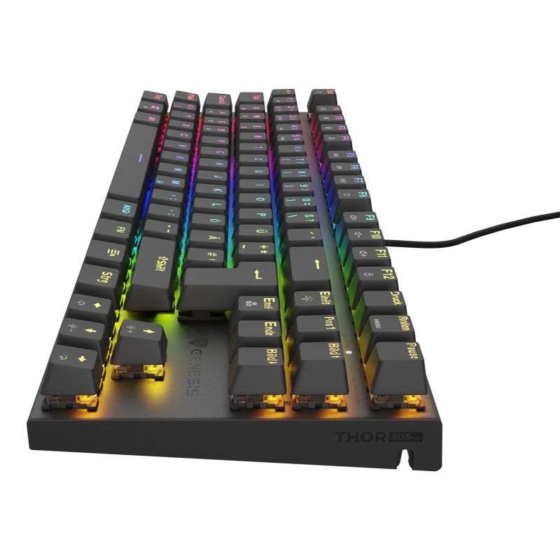 2. GENESIS Thor 303 TKL klawiatura Gaming USB QWERTZ Niemiecki Czarny