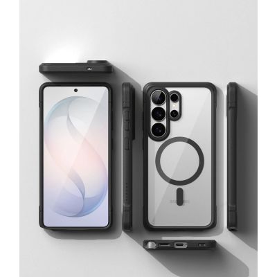 5. Etui Ringke Fusion Bold Magnetic MagSafe na Samsung Galaxy S26 Ultra - przezroczysto-czarne