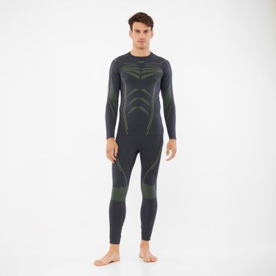 10. Bielizna termoaktywna Viking Base Layer Rocket Set - dark grey/lime rozmiar: xl