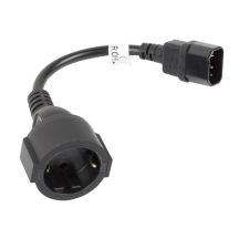 LANBERG PRZEDŁUŻACZ KABLA ZASILAJĄCEGO IEC 320 C14 -> SCHUKO(F), 20CM