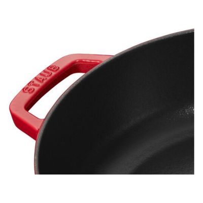 4. Głęboka patelnia do duszenia z pokrywką Staub - 24 cm, Czerwony