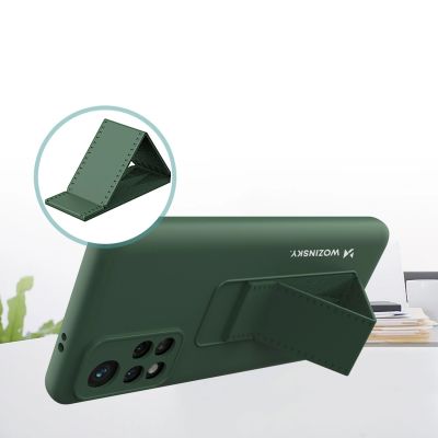 5. Wozinsky Kickstand Case silikonowe etui z podstawką etui Xiaomi Poco M4 Pro 5G różowe