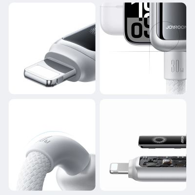 8. Kabel Joyroom S-A55 StarFlight 30W USB-C - Lightning 1,2m - biały