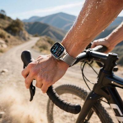 5. Bransoleta Tech-Protect Milano Vanguard na Apple Watch (44 / 45 / 46 / 49 mm) - tytanowa