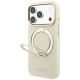 2. Etui Guess Ring Stand 360 Grained Classic Logo MagSafe na iPhone 18 Pro Max / 17 Pro Max - beżowe