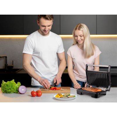 9. ELDOM GRILL KONTAKTOWY GK110 800W CZARNO-SREBRNY