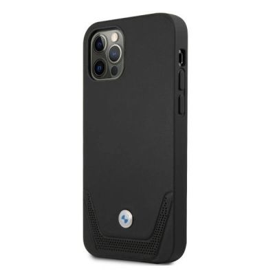 2. Etui BMW Leather Perforate na iPhone 12 Pro Max - czarne